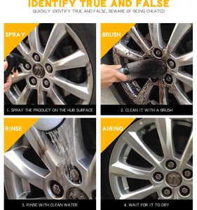 Precio de fábrica Cubo de rueda Limpieza Coche Neumático Removedor de manchas Vehículo Lavado Limpiador Champú - Product Image 2