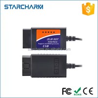 Escáner de Cable USB OBD2 ELM327 V1.5 para Automóvil, Herramienta Lectora de Códigos de Diagnóstico Automotriz, 9-16V, Ajuste Universal