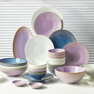 Bols de la série <span class=keywords><strong>Moore</strong></span> vaisselle vaisselle <span class=keywords><strong>en</strong></span> céramique sous glaçure porcelaine colorée nouilles bols à soupe ustensiles de cuisine haut de gamme décoration de la maison - Product Image 1