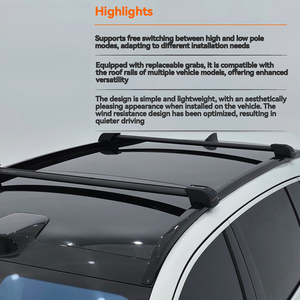 Barres transversales de toit ADA OVERLAND en aluminium noir, supports de toit multifonctionnels pour véhicules, pour bagages et équipement de camping en plein air - Product Image 3