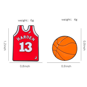 Spille smaltate maglia da basket spilla con Logo in metallo duro personalizzato con Logo distintivo con risvolto in metallo graziosi distintivi con Logo in metallo personalizzati - Product Image 5