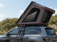 Carpa de Techo Rígida de Aluminio con Ventana Lateral Grande, Carpa Triangular para Techo de Camioneta Jeep para Acampar