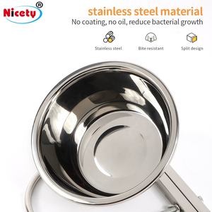 Paslanmaz çelik ağır asılı evcil hayvan kaseleri köpekler kediler için yavru gıda ve su besleyici bulaşık için kanca ile kulübesi sandık kafes - Product Image 3