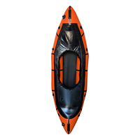 Packraft de kayak gonflable Frontier WW-255 2,55 m importé, haute résistance, léger, en TPU 210D 420D pour la navigation en eaux vives et la dérive - En promotion