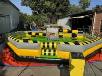 Easyfun Hotsale Jeu gonflable commercial Wipeout Toxic Meltdown 5m-8m pour location de carnaval et parcs d'attractions