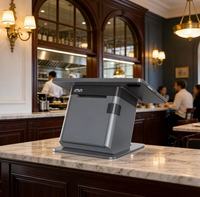 YIMIN Facone 2 Panel Plano con Base/Impresora de 80mm, Sistema POS de Panel Plano con Batería, Diseño de Carga Magnética