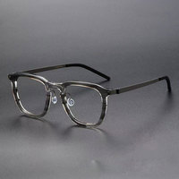 Lunettes de lecture classiques en acier vert de haute qualité avec logo personnalisé, unisexe, meilleur style, légères, en titane, verres transparents anti-lumière bleue