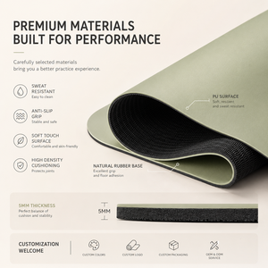 Tapete de <span class=keywords><strong>Yoga</strong></span> de PU Ecológico de Primera Calidad de 5 mm de Grosor, Reversible e Impermeable, Incluye Bolsa de Transporte - Product Image 3