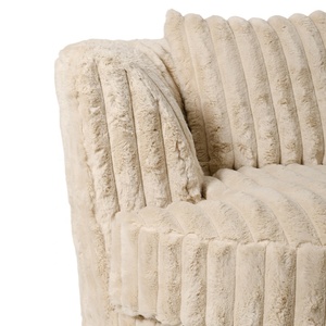 Fauteuil de salon moderne de luxe rembourré en velours texturé pour hôtel, maison, villa - Product Image 6