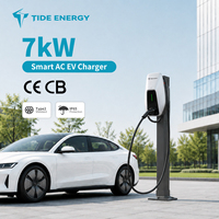 Nouvelle borne de recharge murale TELD 7kW Type 2 AC pour véhicules électriques, avec carte RFID/Plug & Play