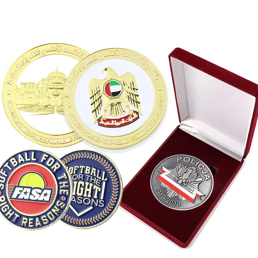 Custom Coin Maker Custom Shape Challenge Coins Soft Enamel Gold Silver Bronze 3D Zinc Alloy Metal Collection Of Coins