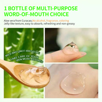 Gel d'aloe vera apaisant naturel pour le visage et le corps, soin après-soleil, logo privé OEM, gel d'aloe vera hydratant pour la peau