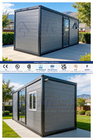 Maison conteneur préfabriquée extensible 30 MPa MGO Subfloor 40Ft 30Ft 20Ft, 3 chambres, 2 salles de bain, empilable, type cabane