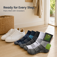 Chaussettes en bambou tricotées mi-mollet pour le printemps, 5 couleurs, respirantes, décontractées, avec talon et bout renforcés, bord-côte, personnalisables, vente en gros
