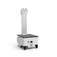 Robot mobile industriel compact AMR Hussar PRO avec capacité de charge de 100 kg, doté de LiDAR et d'une précision de 7 cm, pour usine de fabrication OEM