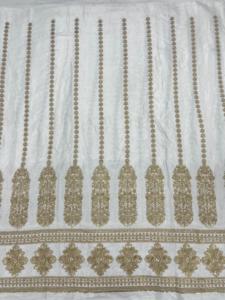 Directo de fábrica, superventas, tela bordada, crepé Natural puro, secuencia de trabajo dorado, boda, ocasiones especiales, Popular - Product Image 5