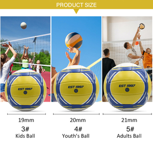 Volleyball en PVC de taille officielle, populaire, coloré, avec logo personnalisé, très résistant, pour l'extérieur, vente en gros - Product Image 6
