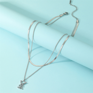 Sigil di lucifero collana ciondolo in acciaio inox doppio strato di serpente sigillo a catena di satana amuleto gioielli da donna - Product Image 6