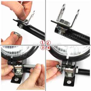 Barre de feux de croisement et de position pour Yamaha V-Star XVS 650 950 1100 Custom Silverado Honda VTX 1300 Kawasaki Suzuki - Product Image 3