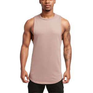 เสื้อกล้ามผู้ชายคอกลมสีพื้น 9 สี สไตล์ลำลองสำหรับฤดูร้อน พร้อมพิมพ์โลโก้ตามสั่ง ผลิตจากโพลีเอสเตอร์ 100% - Product Image 2