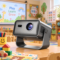 Projecteur Mini LED, Systèmes de Cinéma Maison, DLP Natif, Smart Android TV, Sans Fil, Plafond, Extérieur, Film, Écran de Projection Portable, 3D
