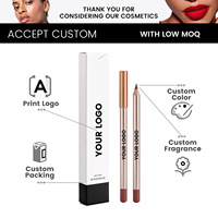 Vente en gros de crayon à lèvres végétalien de marque privée imperméable à l'eau longue durée à haute teneur en pigment rose nu lisse mat marron foncé