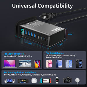 Station de charge multiport GaN 520W de haute qualité 4C4A, adaptateur Type C PD 100W, <span class=keywords><strong>chargeur</strong></span> portable 100W pour tous les ordinateurs portables <span class=keywords><strong>Apple</strong></span> - Product Image 4