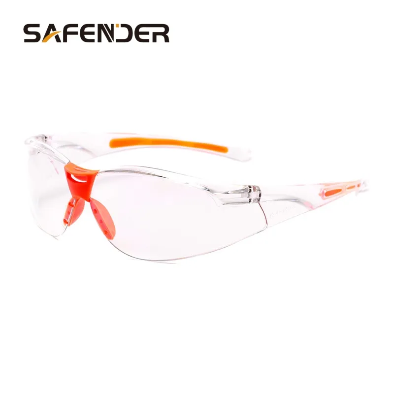 SAFENDER Lunettes de sécurité anti-éclaboussures haute définition Protection des yeux Lunettes de sécurité enveloppantes à monture transparente