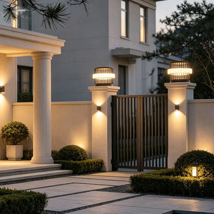 Lámparas Solares de Poste para Exteriores, Impermeables, para Patio, Jardín, Villa, Valla, Puerta - Product Image 3