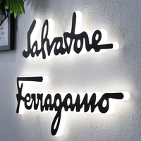 Lettres Halo en acier inoxydable personnalisées, rétroéclairées par LED, enseigne 3D pour bijouterie, boutique de luxe, publicité, maison