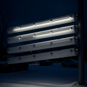 Luminaire LED étanche 4FT 60W 5000K IP65 pour extérieur, parking, montage semi-encastré - Product Image 2