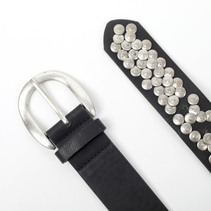 Nuevo Cinturón de Cuero PU con Tachuelas Estilo Punk Rock, Cinturón Vintage con Remaches Metálicos para <span class=keywords><strong>Mujer</strong></span> y Hombre, Cinturón Gótico con Ojales para Jeans - Product Image 5