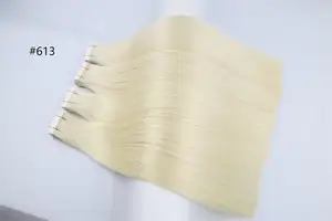 100% Human Stratum Corneum Hair Bone Straight Virgin Skin Weft Band In Hair Extensions Invisible Tape Hair Extensions