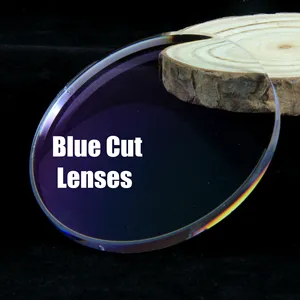 Lentes ópticas anti-blue ray 1.56 de visão única com corte azul