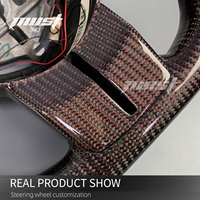 Volant de direction personnalisé en fibre de carbone rouge sergé LED pour Jeep Wrangler JK Rubicon 4x4 Sport Grand Cherokee SRT 2011-2016