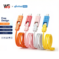 Cable de Carga Multi USB 4 en 1 con Conector Tipo C, Carga Rápida de 60W, Cable de Datos de Silicona Suave para iPhone y Android, 1m 1.5m