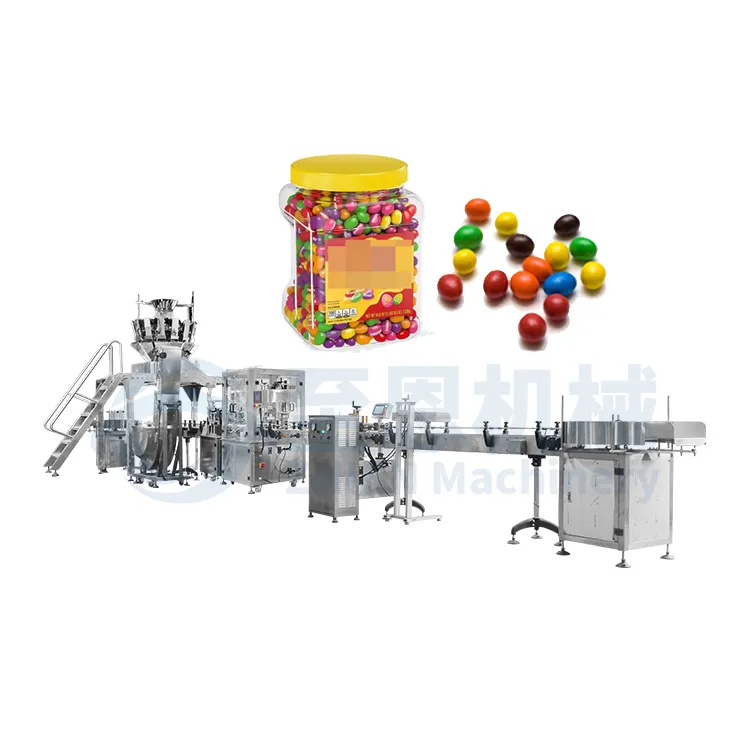 ماكينة تعبئة وتعداد حبوب الشوكولاتة الأوتوماتيكية لشوكولاتة جيلي الدب آلة تعبئة الحلوى المطاطية