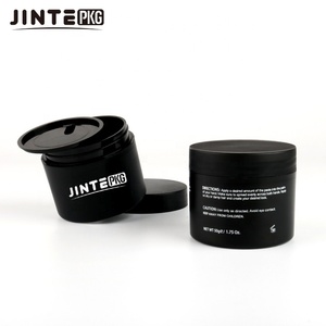 Bocaux personnalisés à double paroi en plastique PP noir mat avec couvercle pour pot de crème cosmétique pour le visage pour les soins de la peau pour hommes 30 50 <span class=keywords><strong>gr</strong></span> - Product Image 4