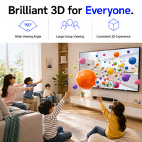 Écran LED de cinéma 3D Bestar True-to-Life, sans scintillement, 4K, 3840Hz, HDR10, luminosité 1000cd, lunettes 3D polarisées pour une expérience immersive 3D/4D