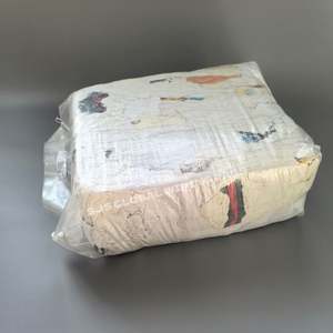 Trapos de Algodón de Grado Industrial, Paños Altamente Absorbentes, Trapos Económicos Blancos Impresos para Limpieza - Product Image 1