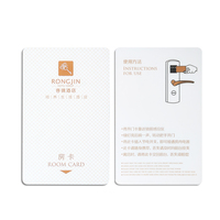 Custom PVC Waterproof Contactless Hotel Room Key Card 13.56MHz RFID Access Control with Full Color Printing and Custom Logo