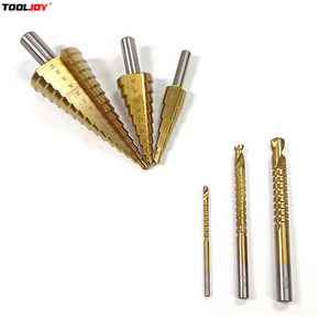 Multi Function 6 Piece HSS Step Drill And <strong>Saw</strong> Drill Bits Set For Grooving Drilling Reaming Soft Metal Sheets - Product Image 1