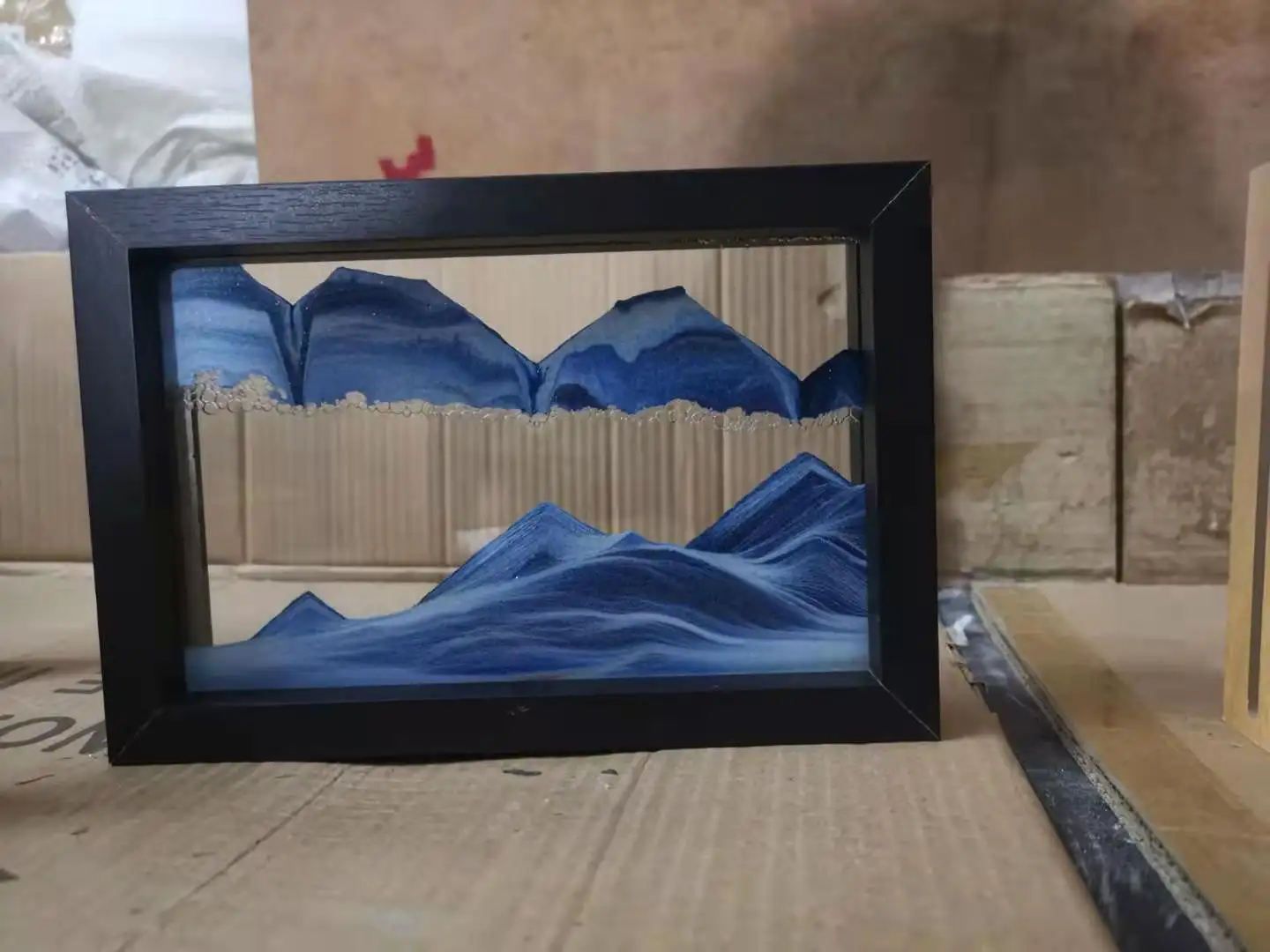 नई शैली रचनात्मक घर सजावट 7 "10" दौर ग्लास शिल्प Hourglass कला द्रव स्थानांतरित रेत कला की तस्वीर