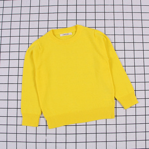 Vêtements pour enfants, automne/hiver, nouveau style coréen, <span class=keywords><strong>pull</strong></span> en coton uni à col rond pour garçons et filles, <span class=keywords><strong>pull</strong></span> en tricot doux - Product Image 4