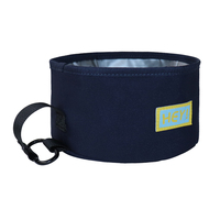 Bol pour chien en toile lavable personnalisé, 6 compartiments, pliable, portable, pour l'extérieur, OEM, étiquette privée, distributeur de nourriture pour chien de voyage