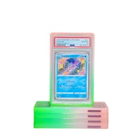 Plaque de protection arrière Gstar en TPU à paillettes dégradées avec clip en acrylique transparent pour cartes gradées PSA
