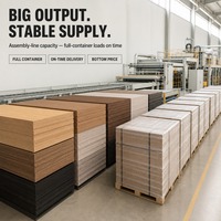Panneau MDF uni de qualité E2, économique, panneau de fibres pour l'emballage, la construction temporaire et les meubles bas de gamme