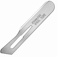 # Lames de scalpel chirurgical 10R en acier au carbone stériles jetables à bord arrondi pour le dermaplaning facial, les salons de beauté et de spa, 100 pièces