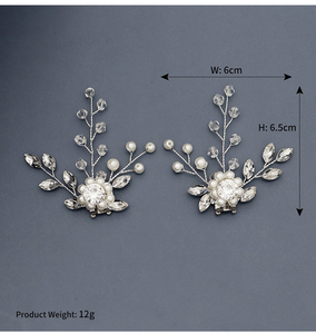Fabrika toptan düğün gelin high-end aksesuarları kadın ayakkabısı yüksek topuklu inci rhinestone bayanlar ayakkabı tokası takı - Product Image 2