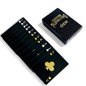 Cartes à jouer en plastique personnalisées, OEM, imprimées, 54 cartes de poker avec boîte personnalisée et taille de carte personnalisable - Product Image 1